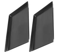 LALAFINA 2pcs Replacement Dog Crate Tray Bottom Pan for Kennels and Animal Crates, Made of Sturdy Abs Plastic, Easy to Assemble and Clean, Black Plastic Tray for Fast Removal of Pet Waste