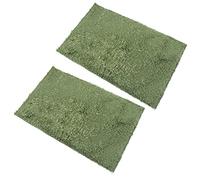 LALAFINA 2pcs Reptile Habitat Mat Simulation Moss Terrarium Substrate Liner Washable Moisture Protection Cotton Material Realistic Shape for Turtle Terrarium Suitable for Lizards