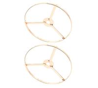LALAFINA 2Pcs Round Wire Lamp Shade Frame Iron Holder for DIY Drum Lampshade Making Suitable for Pendant and Table Lamp Lighting