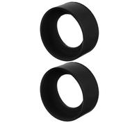 LALAFINA 2pcs Rubber Microscope Eyepiece Covers for 32mm-35mm Eyepieces, Wear Resistant Eye Guards with Soft Rubber Material, for Teachers and Sample Observation