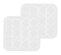 LALAFINA 2pcs Silicone Hairpin Moulds for DIY Hairpin Making with Smooth Surface, Geometric Shape, White Colour, Reusable Craft Mold for Resin Hair Clip Creation