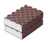 LALAFINA 2pcs Small Wok Sponge Made of Emery and Sponge for Kitchen Dish Cleaning Reusable Heavy Duty Kitchen Scrub for Scrubbing Walls and Removing Stains