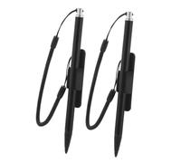 LALAFINA 2pcs Stylus Pen with Anti-lost Lanyard and Clip for Industrial Devices and Tax Printer, Black Aluminium Touch Screen Pens with Ergonomic Design for Everyday Tasks and Interaction