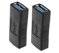 LALAFINA 2pcs Usb to Usb Connector Female to Female Adapter for Desk Organization and Cable Management