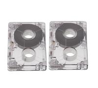 LALAFINA 2pcs Voice Recording Cassette Tape Blank Audio Tape Compact and Portable Plastic 60 Minute 2.20x1.53x0.47in for Interview Machines Jazz Music