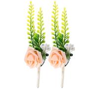 LALAFINA 2pcs Wedding Corsages Clothing Accessory Artificial Flower Corsage with Special Simulation Flower Design Fresh and Vivid Style for Wedding Random Style