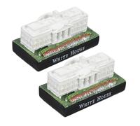 LALAFINA 2pcs White House Resin Statue Model with Lifelike Representation and Versatile Display for Desktop and Study Areas, Realistic Washington Dc Souvenir Ornament