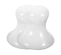 LALAFINA 2pcs White Jade Mushroom-shaped Gua Sha Facial Massaging Stones, Natural Jade Scraping Boards for Face Beauty Therapy, Suitable for Skin Care and Relaxation
