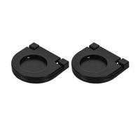 LALAFINA 2pcs Zinc Alloy Embedded Cabinet Handles, Recessed Drawer Pulls with Space-Saving Design, Sl nd Modern Black Hidden Furniture Handles for Bathroom and Storage Cabinets