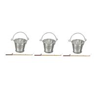 LALAFINA 3 Sets Miniature Dollhouse Fishing Pole Set with Water Bucket Realistic Accessories for Pretend Play for Creative Scenes Dollhouses and Gardens