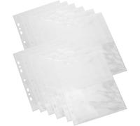 LALAFINA 30 Sheets Photo Card Sleeves for A5 Binder, 4x6 Inch Postcard Sleeves Side-Loading Pockets and Pre-Punched Holes, Protection and Easy Addition to Three-Ring Mini Binders