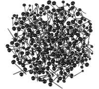 LALAFINA 300 Pcs Glass Safety Eyes for Crochet Animals 2mm 3mm 4mm with Washers, Craft Eyes Set for Stuffed and Doll Making, Suitable for Amigurumi and Crochet Projects