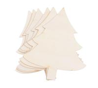LALAFINA 30pcs Unfinished Christmas Tree Decorations DIY Party Decor Wooden Slices Christmas Hanging Pendants