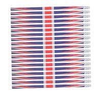 LALAFINA 36pcs Uk Flag Design Pencils with Erasers Sturdy School Stationery for Comfortable Grip Writing and Sketching Supplies for Office and Festive Occasions