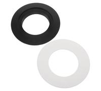 LALAFINA 38mm Dual Flush Toilet Push Button Replacement Ring in Matte Black Plastic, Leak Prevention and Button Loosening Protection, Suitable for Rental and Home Bathroom Improvements
