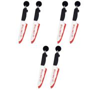 LALAFINA 3pairs Halloween Knife-shaped Earrings Gothic Spooky Dangle Jewelry for Multiple Piercings Festive Party Costume Accessories