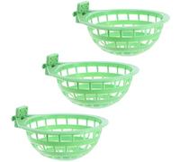 LALAFINA 3pcs Abs Plastic Pigeon Nesting Bowls for Breeding and Protecting Pigeon Eggs Green Bird Hatching Nests Suitable for Quails