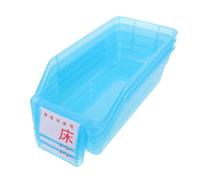 LALAFINA 3pcs Blue Pills Box Organiser Plastic Small Storage Container with Stackable and Spacesaving Design, for Household Environment and Drawers Medication Storage