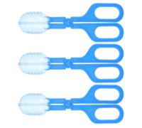 LALAFINA 3pcs Blue Plastic Pet Poop Pickup Clips for Reptile and Dog Waste, Lightweight and High Hardness Cleaning Tools, Convenient to Carry for Pet Supplies