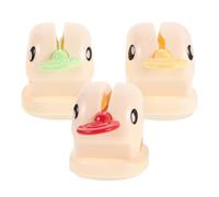 LALAFINA 3pcs Elephant Toothpaste Squeezer Roller Tool with Strong Suction Cup Base Plastic Tube Squeezer for Facial Cleanser Tubes and Hand Lotion for Bathroom Decor