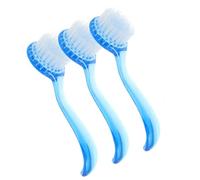 LALAFINA 3pcs Manual Facial Exfoliator Tool Soft Nylon Bristles for Gentle Blackhead Removal and Deep Skin Cleansing, Suitable for Travel and Home Use