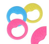 LALAFINA 3pcs Pack Moon Type Tpr Chew for Dogs Sturdy Rubber Rings for Small Pet Dogs Fun Interactive Supply to Have Fun and Stand to Scratching Color