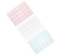 LALAFINA 3pcs Plastic Grid Bunny Cage Mats for Small Animals and Pet Cats, Lightweight Air Circulation Design, Foot Resting Pads for Cage Use, 13.1x9.4x0.2 Inches