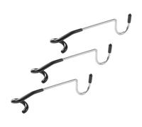 LALAFINA 3pcs S Shape Camping Lamp Hooks Portable Multi-functional Steel and Rubber Tent Light Hangers for Lanterns and Bags Suitable for Barbecue and Fishing Outdoors