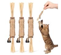 LALAFINA 3pcs Silvervine Cat Chew Sticks for Kittens and Cats to Help Reduce Stress Natural Indoor Chew for Healthy Teeth