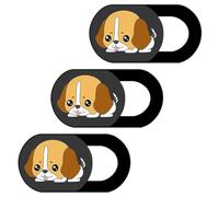 LALAFINA 3pcs Webcam Cover Slide for Laptop and Computer, Lightweight Abs Material with Anti-hacking Function, Coffee Colour Privacy Protection for Video Chats