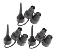 LALAFINA 3Sets Inflatable Pump Nozzles Adaptor for Various Valves Convenient Design for Easy Storage Essential for Air Mattresses Kayaks More