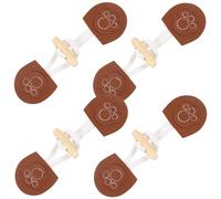 LALAFINA 4 Pairs Sew-on Toggle Buttons for Overcoat with Wood, Pu Leather, and Cotton Rope Material, Easy to Replace Decorative Retro Coat Closure Buttons for DIY Sewing Crafts