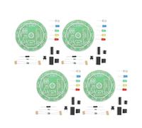 LALAFINA 4 Sets Practical Soldering Skills Practice Kit for Beginners and Adults with Plastic Electronic Soldering Board for Learning and Workshop Use
