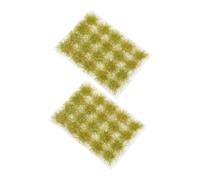 LALAFINA 40pcs Miniature Static Grass Tufts with Strong Adhesive Backing Mini Artificial Craft Grass Clusters for Dioramas Model Railways Dollhouses and Micro Landscape Decoration
