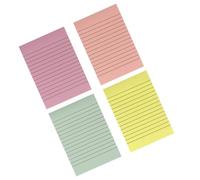 LALAFINA 4pcs A6 Fluorescent Memo Pad Set with Vibrant Paper, Practical Office Notepad for Home and School Use, for Students and Library Administrators to Organize, Prioritize,