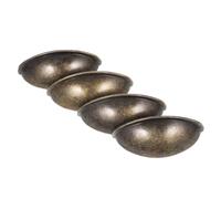 LALAFINA 4pcs Antique Style Wardrobe Door Pulls Semicircle Drawer Handles Retro Alloy Kitchen Closet Cabinet Hardware for Home Furniture Decoration