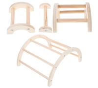 LALAFINA 4pcs Chicken Perches Roosting Bird Cage Perch Wooden Stand Cultivate Ability Indoor Use for Lovebirds Conures Pet Bird