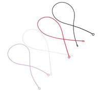 LALAFINA 4pcs Detachable Silicone Earbud Lanyard Strap Stylish Comfortable Holder Prevents Loss Easy to Carry Compatible with Various Earphone Brands Purple Red Black White