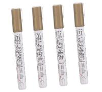 LALAFINA 4pcs Gravestone Marker Pen, Stone Touch up Paint Pen, Golden, Waterproof, Sun Resistant, Precise Filling, 14x1.5cm Plastic, for Rock and Cemetery Grave Markers, Cemetery Repair