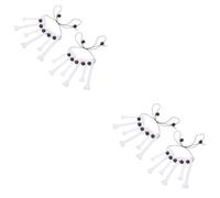 LALAFINA 4pcs Halloween Bone Necklaces Plastic Pendant Chains Unique Creative Choker Accessories for Halloween Gifts Indian Costume Decor