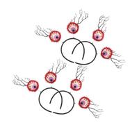 LALAFINA 4pcs Halloween Monster Headband with Bloody Eyeballs, Lightweight Plastic Creepy Eyes Headband for Masquerade and Haunted House, Photo-ready Elastic Fit Costume Accessory