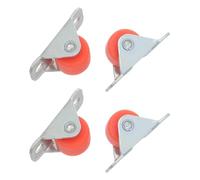LALAFINA 4pcs Mini Caster Wheels Tiny Castor Wheels 1.10x0.63x0.55in Precise Directional Movement Stable Construction Chrome Plating Tpe for Long Term Projects Desks Appliances