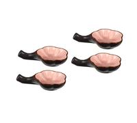 LALAFINA 4pcs Multifunctional Porcelain Inkwell Dish Ceramic Calligraphy Brush Washer and Holder for Chinese Japanese Painting Practice Ink and Brush Rest for Calligraphy