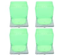 LALAFINA 4pcs Plastic Small Pet Food Feeding Bowls for Rabbits and Pets Not Easy to Break Enough Capacity for Daily Feeding Needs Sturdy and Long Serving Life