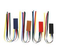 LALAFINA 4pcs Reusable Ribbon Bookmark Set with Leather Tips, Delicate Page Markers for Bibles and Books, Multi-Color Black Red Blue Brown, for School and Reading Use