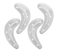 LALAFINA 4pcs Shoe Heel Tips Heel Plate Savers Iron Sole Repair Pads, Silver, Crescent Shape, with Screws and Screwdriver for Shoes, Daily Use in Urban Environments