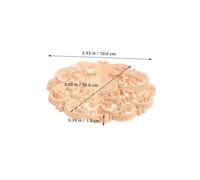 LALAFINA 4pcs Unpainted Wood Carved Furniture Appliques Natural Grain Decorative Cabinet Frame Onlays DIY Home Wall Trim Molding for Rustic Interior Craft