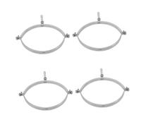 LALAFINA 4pcs Wall Bracket Pipe Clamp Pipe Mounting Bracket Heavy Duty Chimney Fixing Silver