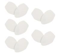 LALAFINA 5 Pairs Dance Shoe Sole Protector Pads in Beige Suede Fabric, Oval Shape for Noise Reducing and Reducing Floor Friction, for Dance Shoes on PVC Floors and Studios