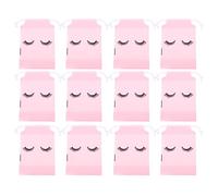 LALAFINA 50pcs Eyelash Makeup Bag Travel Bags Portable Drawstring Cosmetic Easy Open and Close Waterproof Pouch for Women Outdoor Use